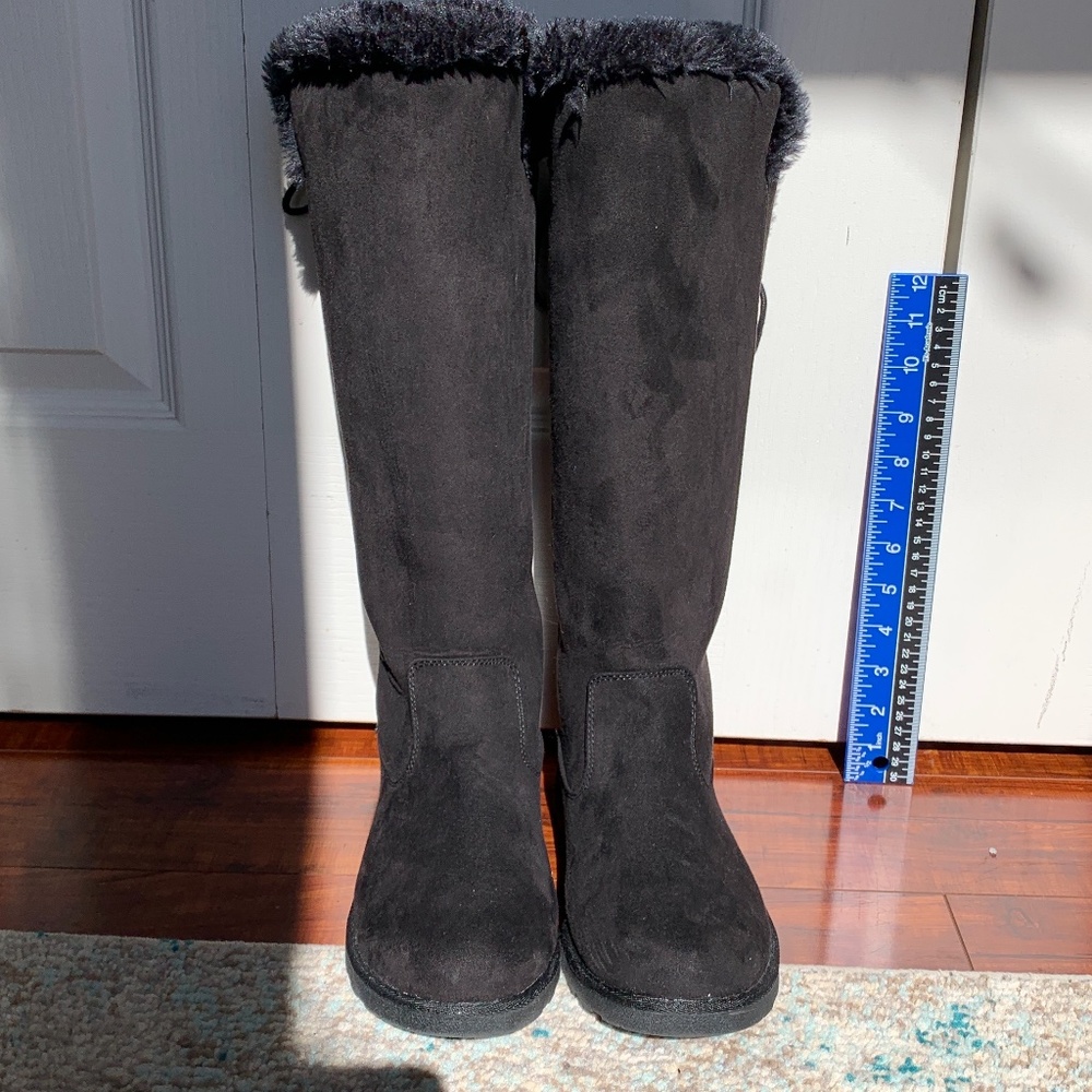 Tall fur lined boots